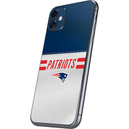 NFL New England Patriots White Striped iPhone 11 Skin